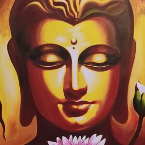 Golden Buddha Serenity – Acrylic Painting on Canvas