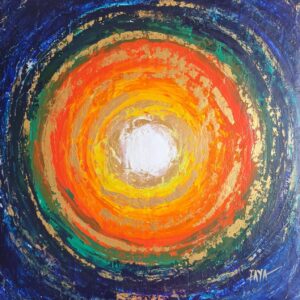 Sunburst Abstract – Acrylic Painting on Canvas