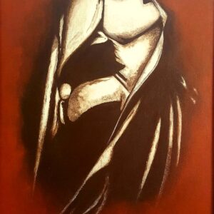 Veiled Embrace - Acrylic Painting on Canvas