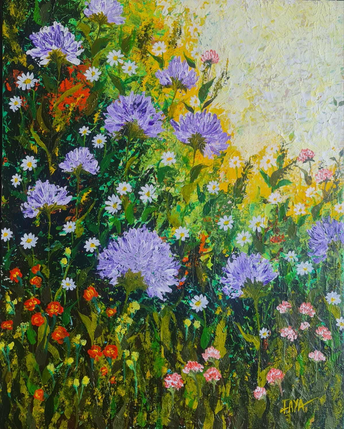 Wildflower Meadow – Acrylic Painting on Canvas